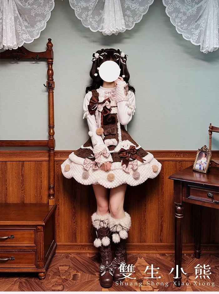 【受注予約~10/23】Frosted Sugar Rabbit ジャンパースカート・サロペット【双生小熊】