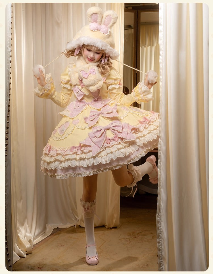 【受注予約~11/12】Winter Rabbit ショートダウンコート【花与珍珠匣】