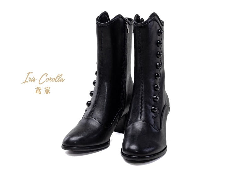 【受注予約~9/17】Victory ボタンブーツ(ミドル)【Iris Corolla】