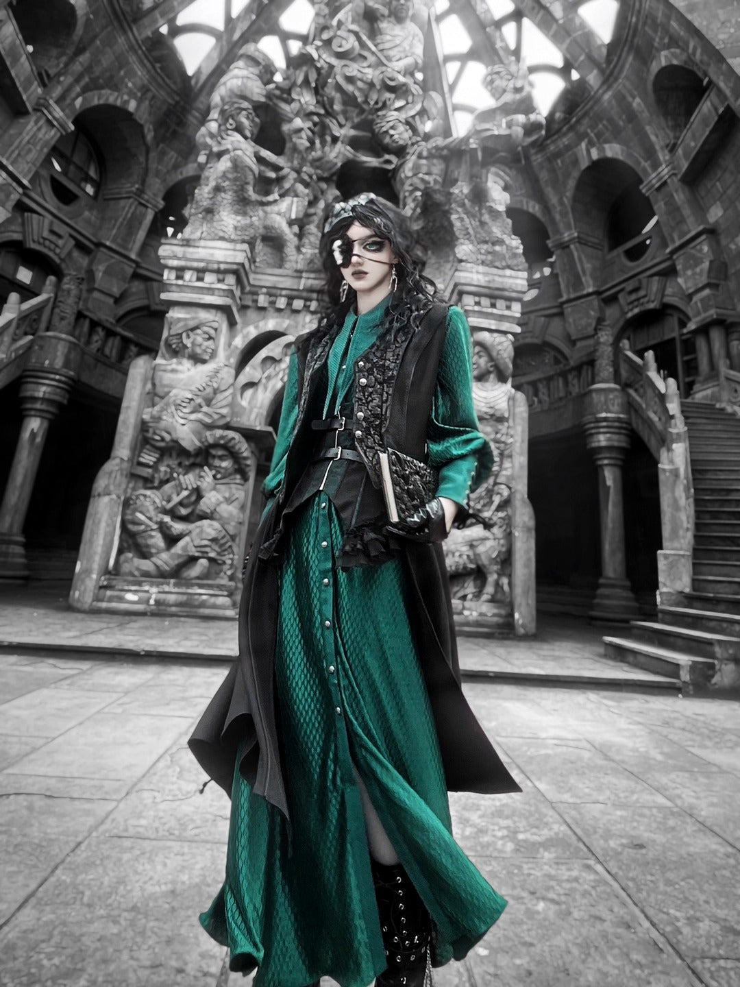 【受注予約~10/16】Twin Dragon ロングブラウス【麋鹿】