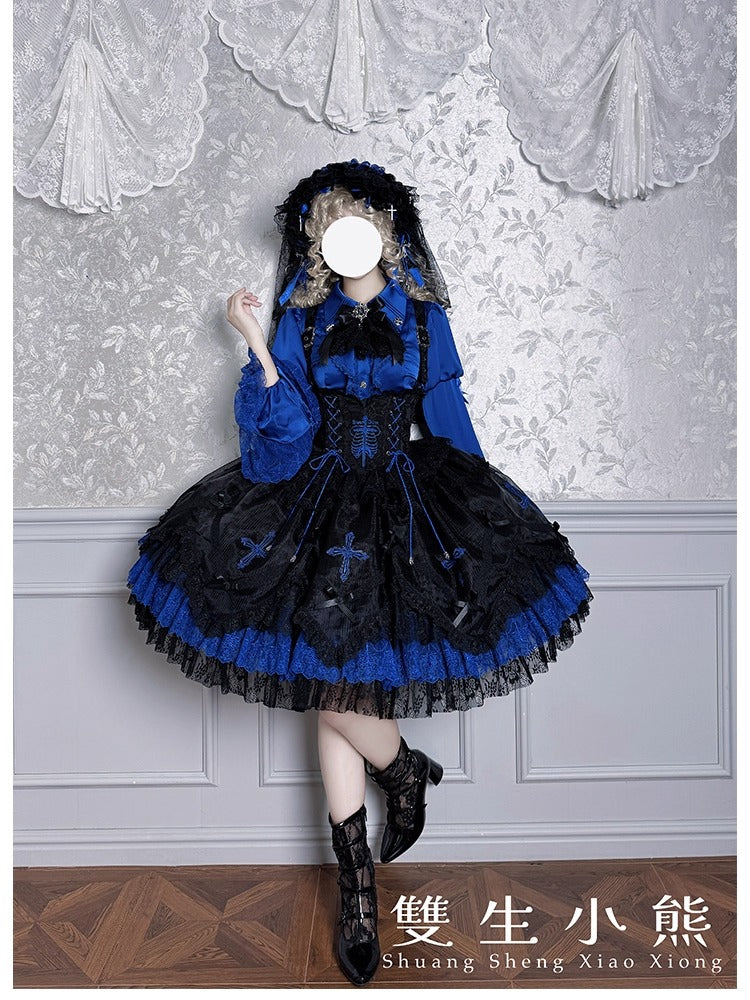 【受注予約~12/8】Black Mist Feast ジャンパースカート【双生小熊】