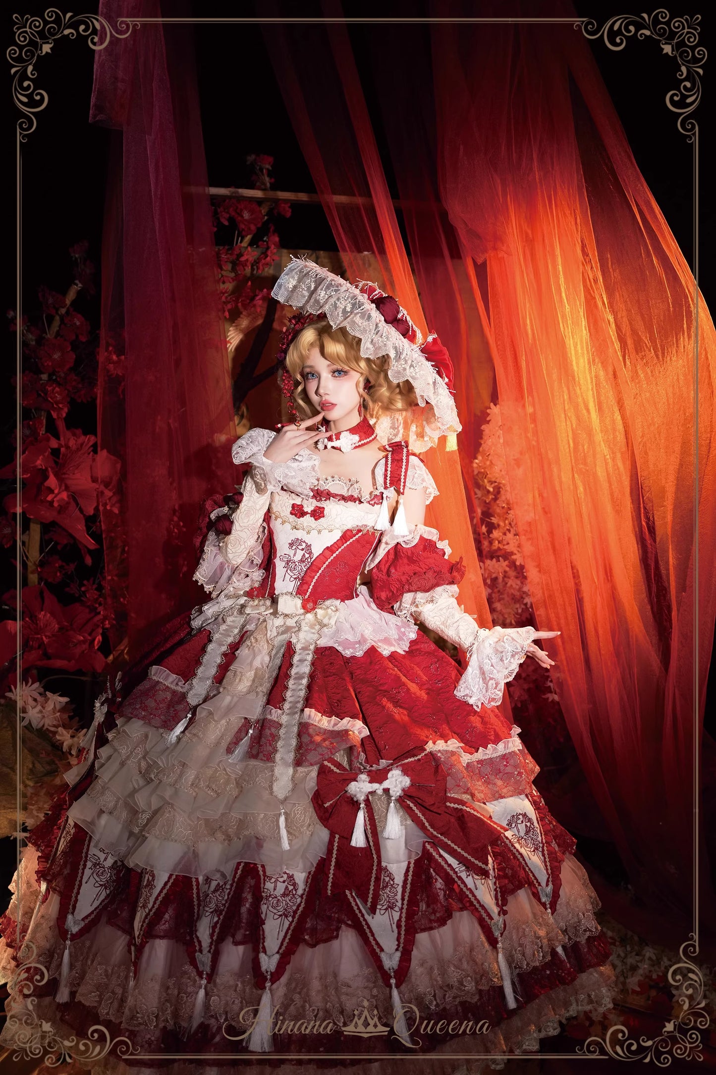 【受注予約~9/15】Crimson-Bee ワンピース【Hinana Queena】