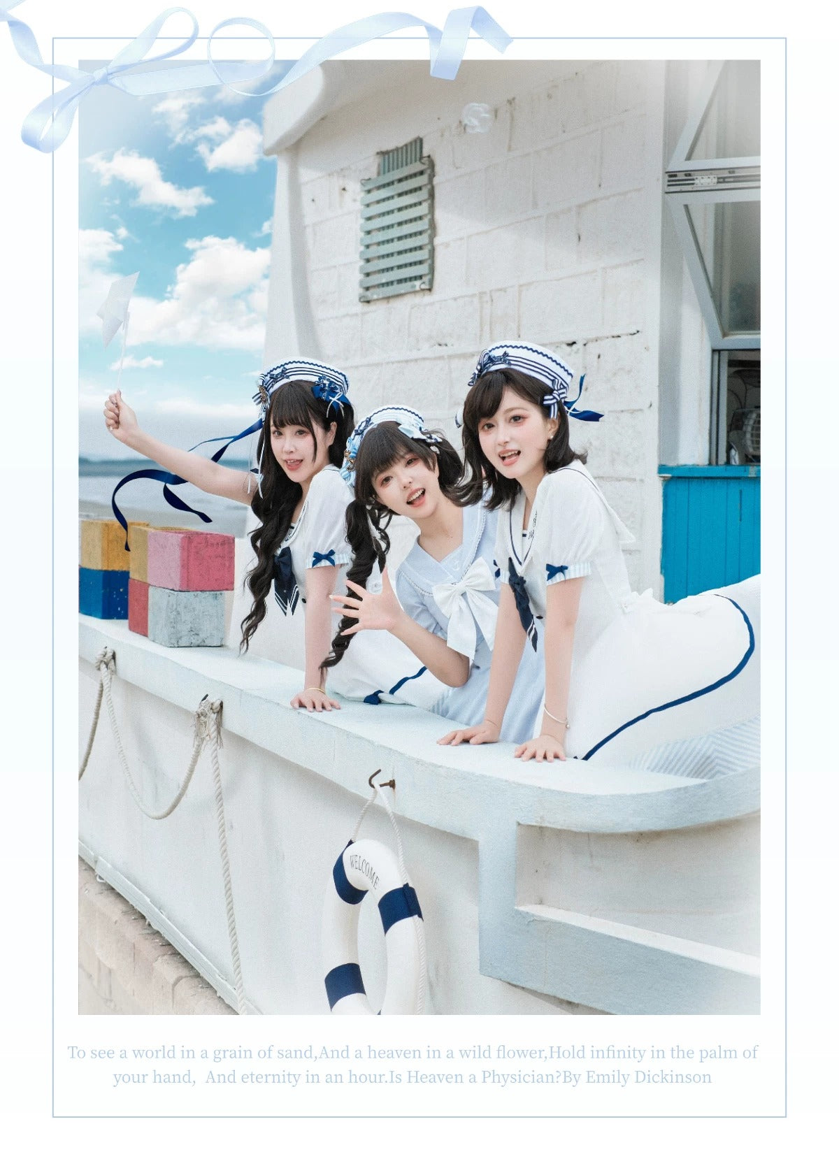 Little Summer セーラーワンピース・ハットセット【HawBerry】 – Epetice