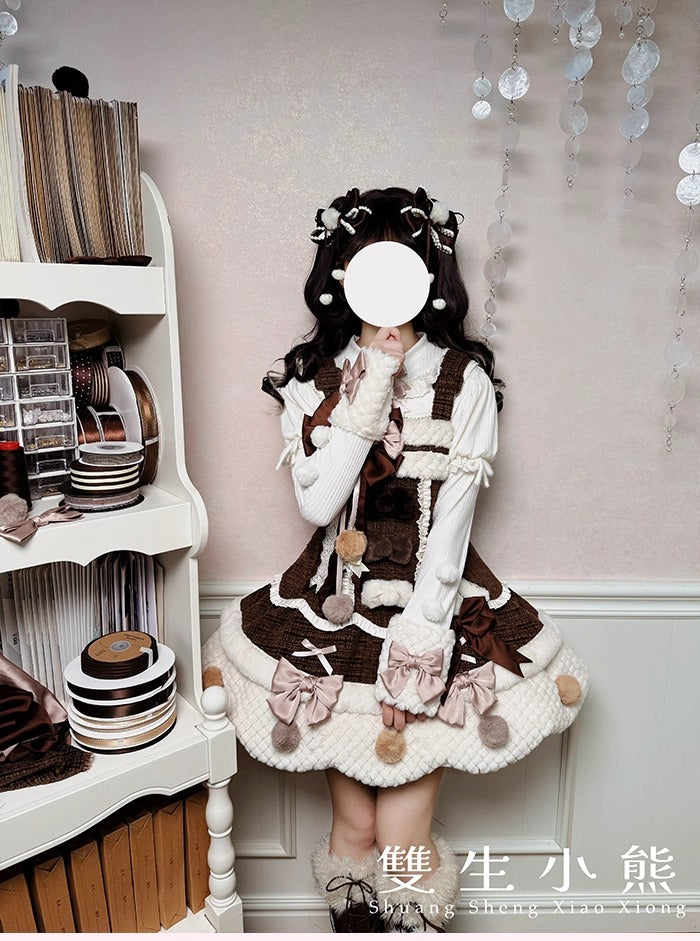 【受注予約~10/23】Frosted Sugar Rabbit ジャンパースカート・サロペット【双生小熊】