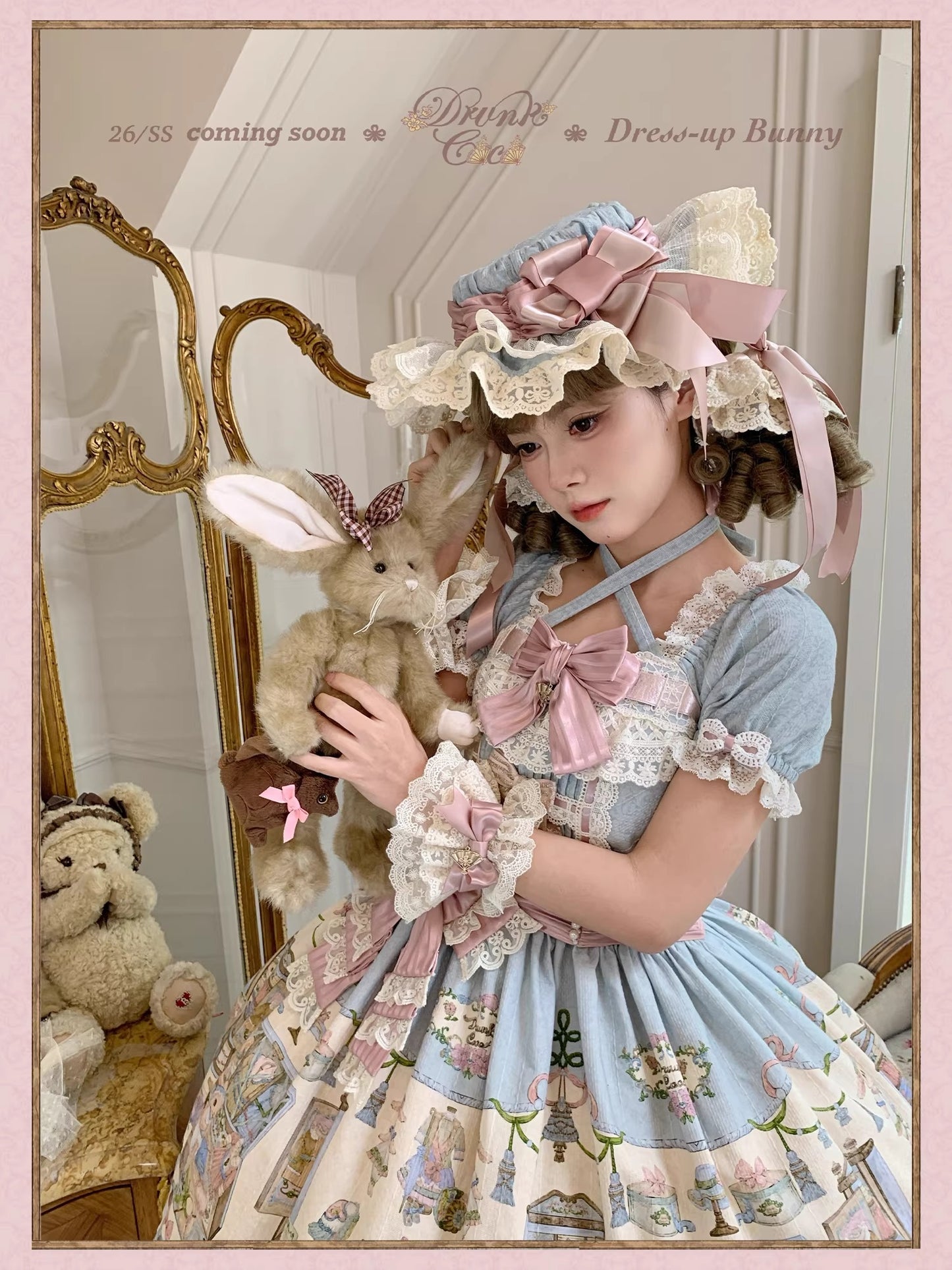 【受注予約~3/12】DressUp Bunny ワンピース【Drunk Coco】