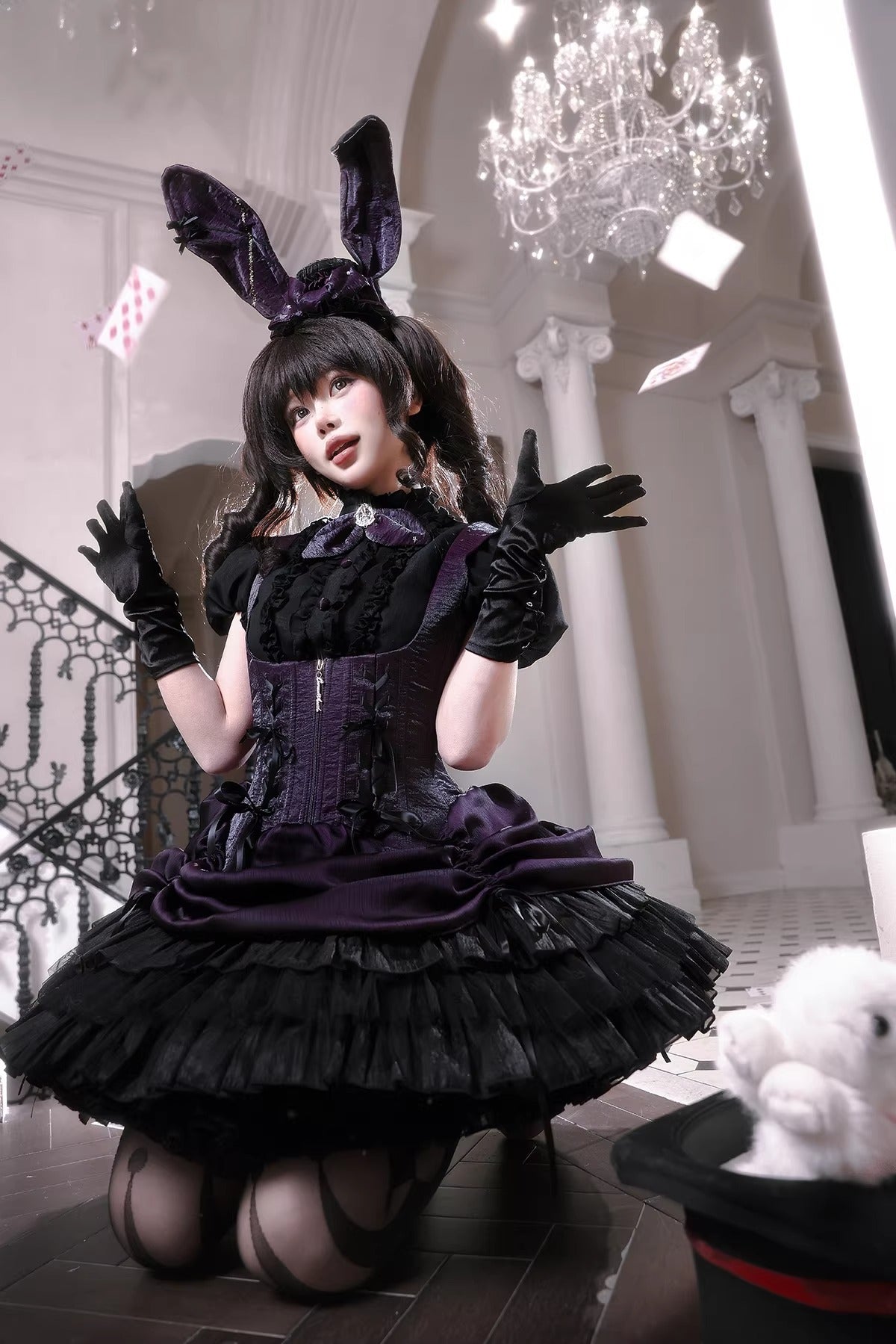 【受注予約~3/8】バニーメイド フルセット(立ち襟タイプ)【Caramel Antique】