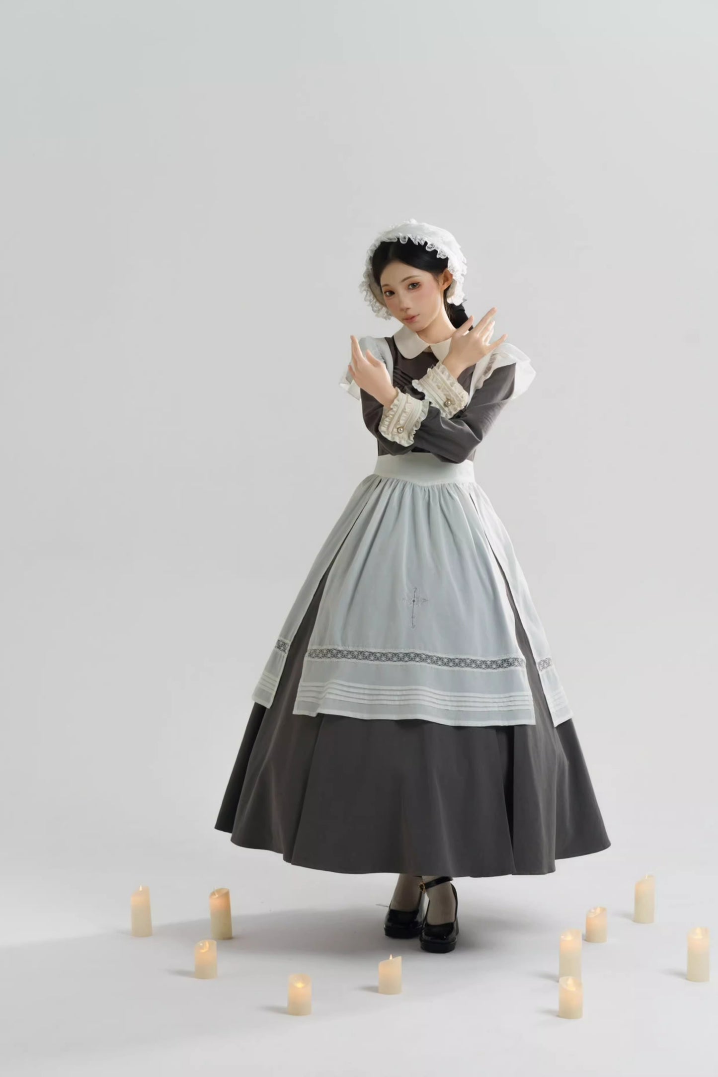 【受注予約~12/18】Lady Bird エプロン・ボンネット【sara bell】