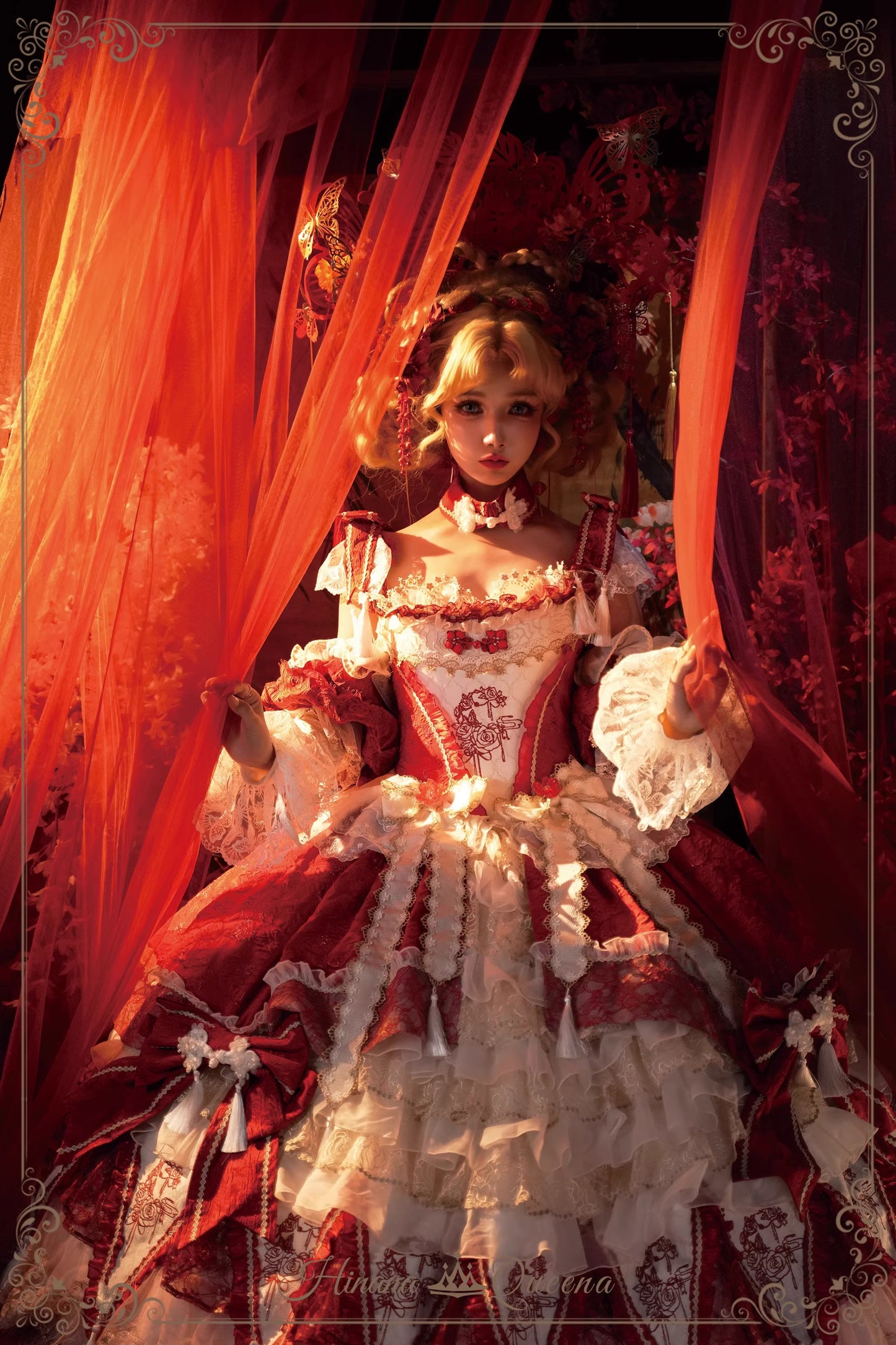 【受注予約~9/15】Crimson-Bee ワンピース【Hinana Queena】