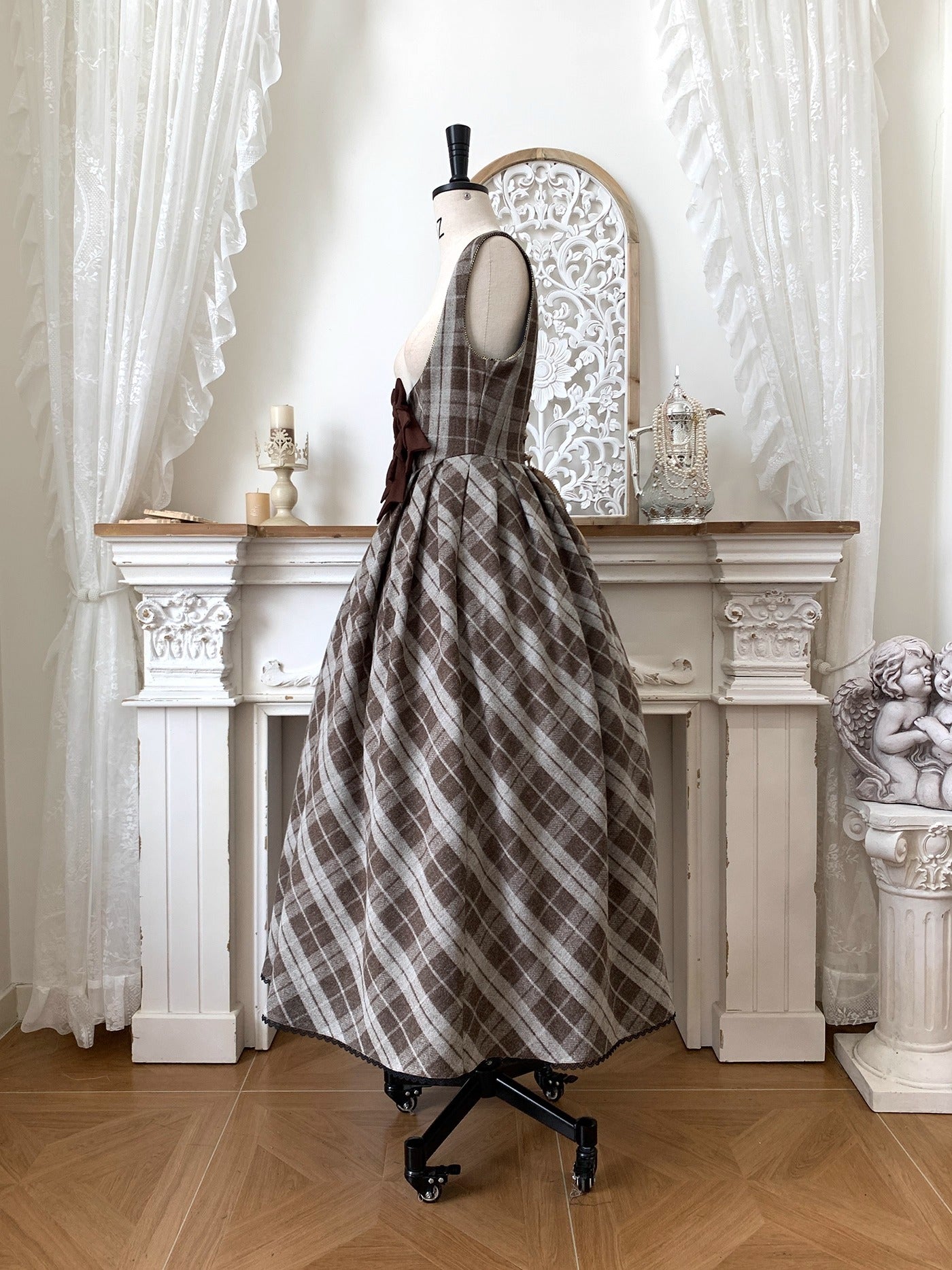 【受注予約~10/28】Bright Moon ジャンパースカート(チェック)【Little Dipper】