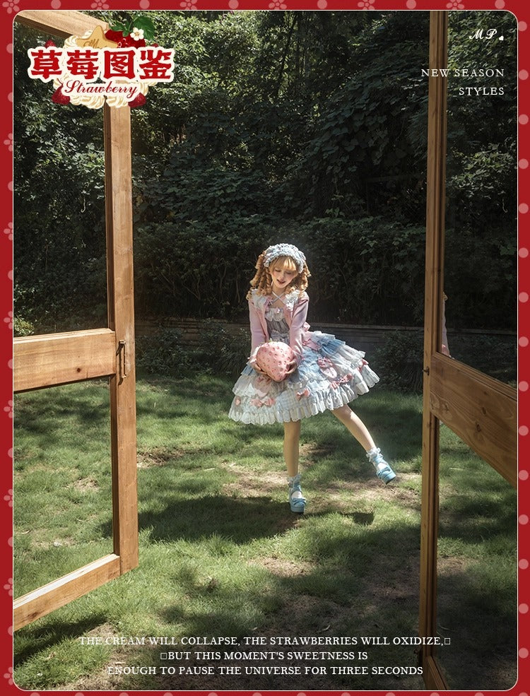 【受注予約~11/18】Strawberry Cake Illustration ジャンパースカート(タイプ1)【花与珍珠匣】