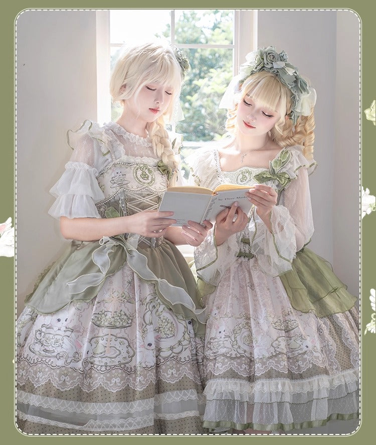 Tea Cup Rabbit ジャンパースカートセット【Melonshow】