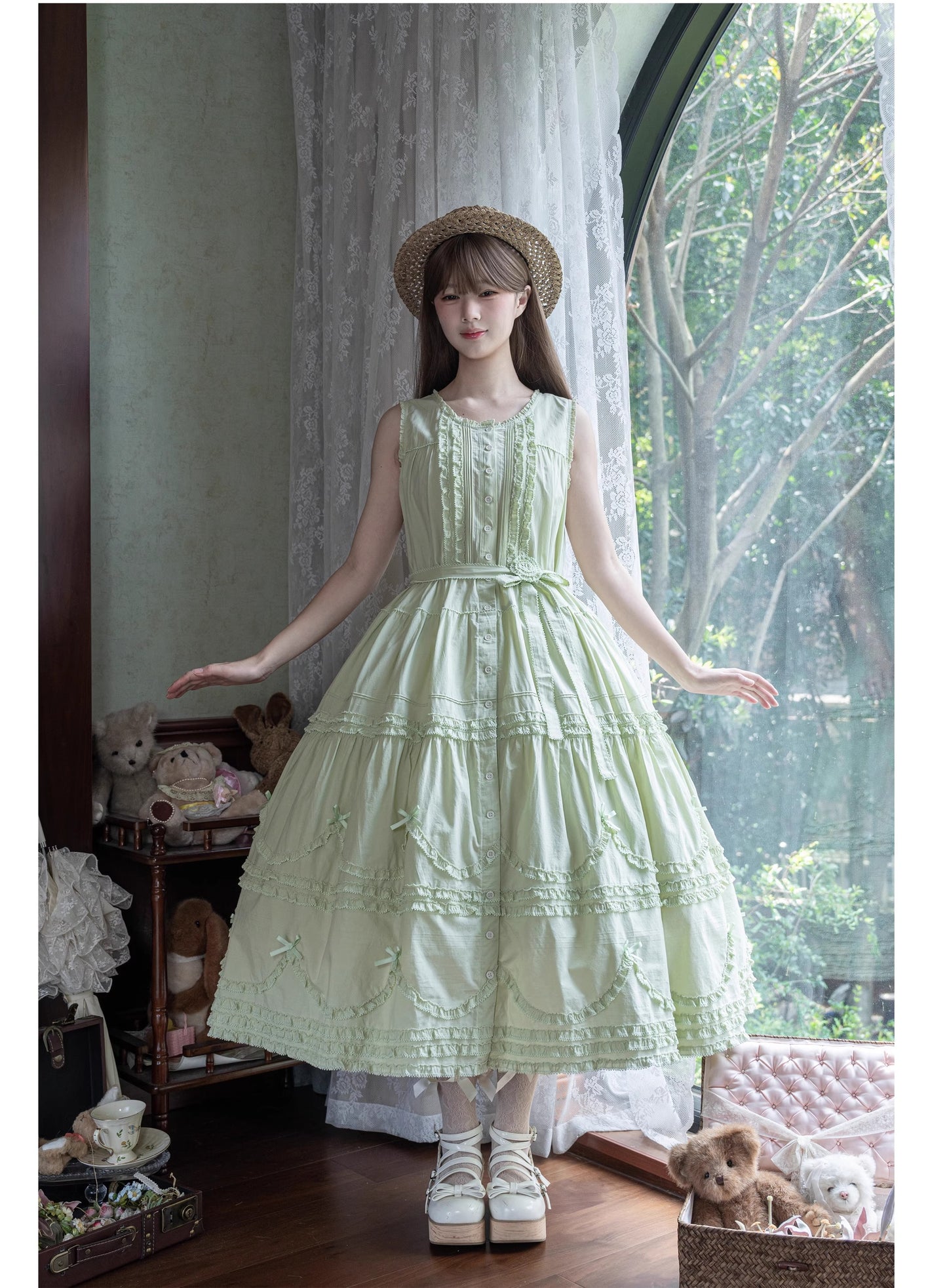 【受注予約~9/24】Warm Sun Palette ジャンパースカート(タイプ1) ショート丈【暖屿洋装】