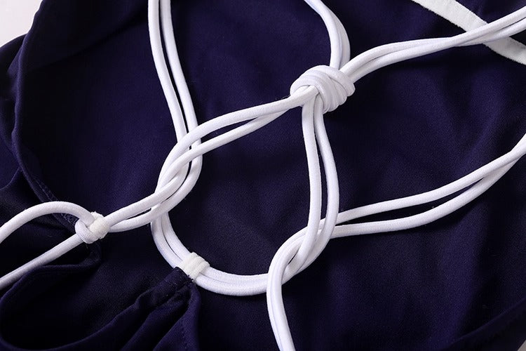 Long-sleeved sailor swimsuit set [Tokutaisha]