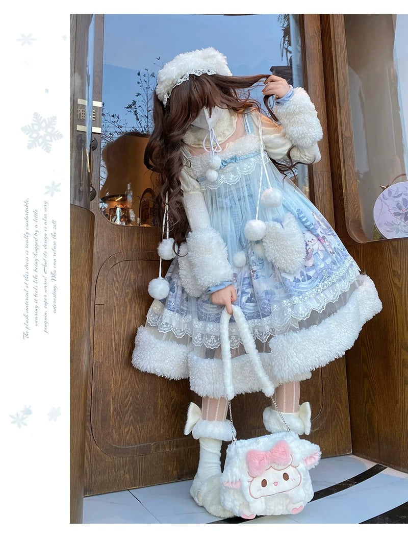 【受注予約~10/12】Penguin Snow Baby ジャンパースカート・インナートップス【Lineball Cat】