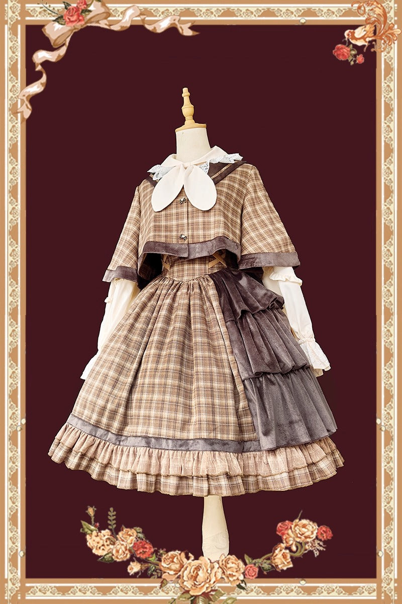 Morning Tune ケープ付きジャンパースカート【Infanta】