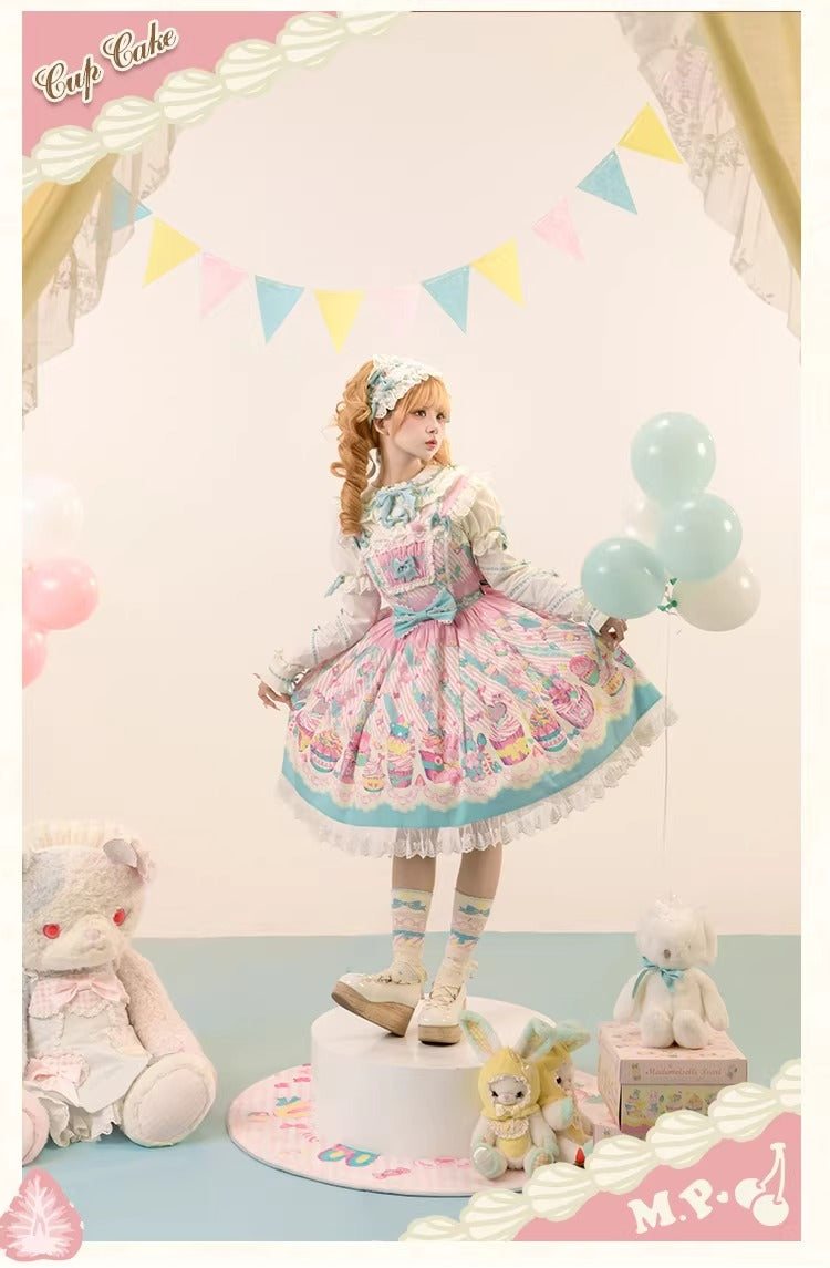【受注予約~1/26】CupCakes ジャンパースカート【花与珍珠匣】