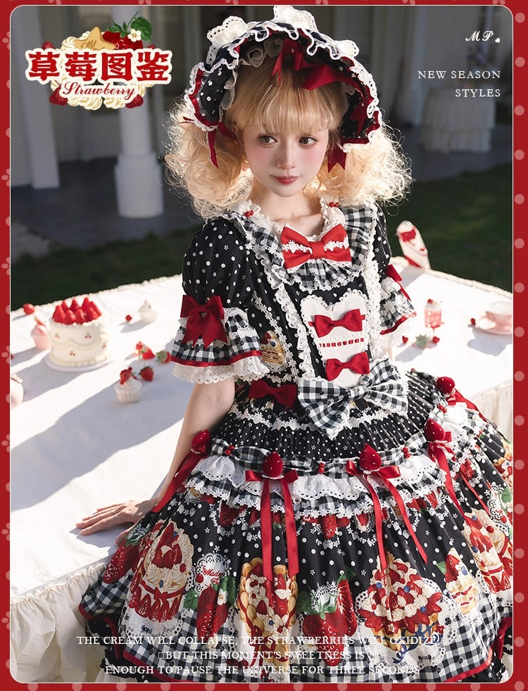 【受注予約~11/18】Strawberry Cake Illustration ワンピース(タイプ3)【花与珍珠匣】