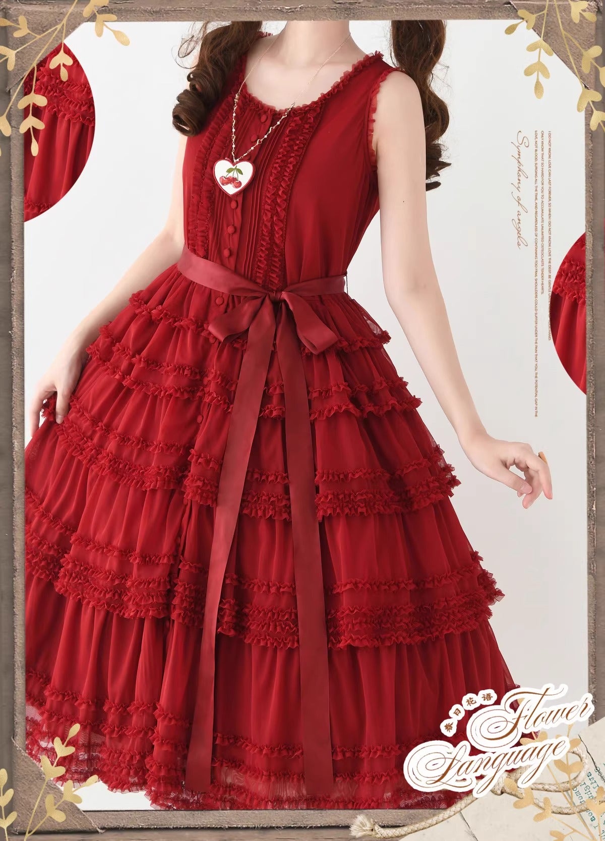 【受注予約~12/24】Lillian's Summer ジャンパースカート(タイプ2・ショート丈)【Spring Flower Language】