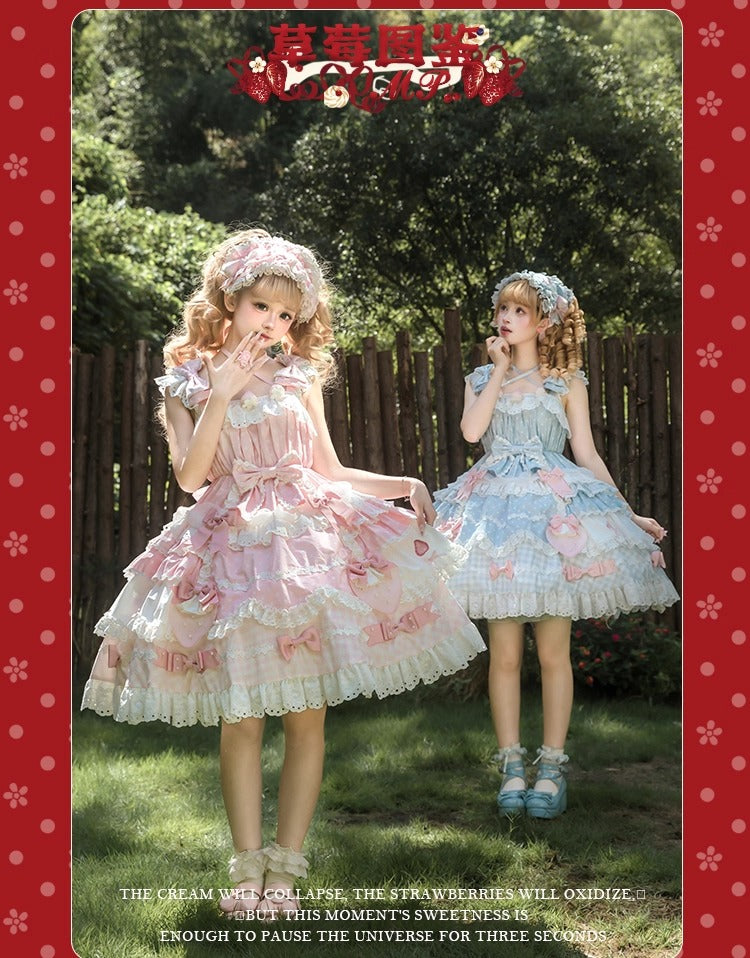 【受注予約~11/18】Strawberry Cake Illustration ジャンパースカート(タイプ1)【花与珍珠匣】