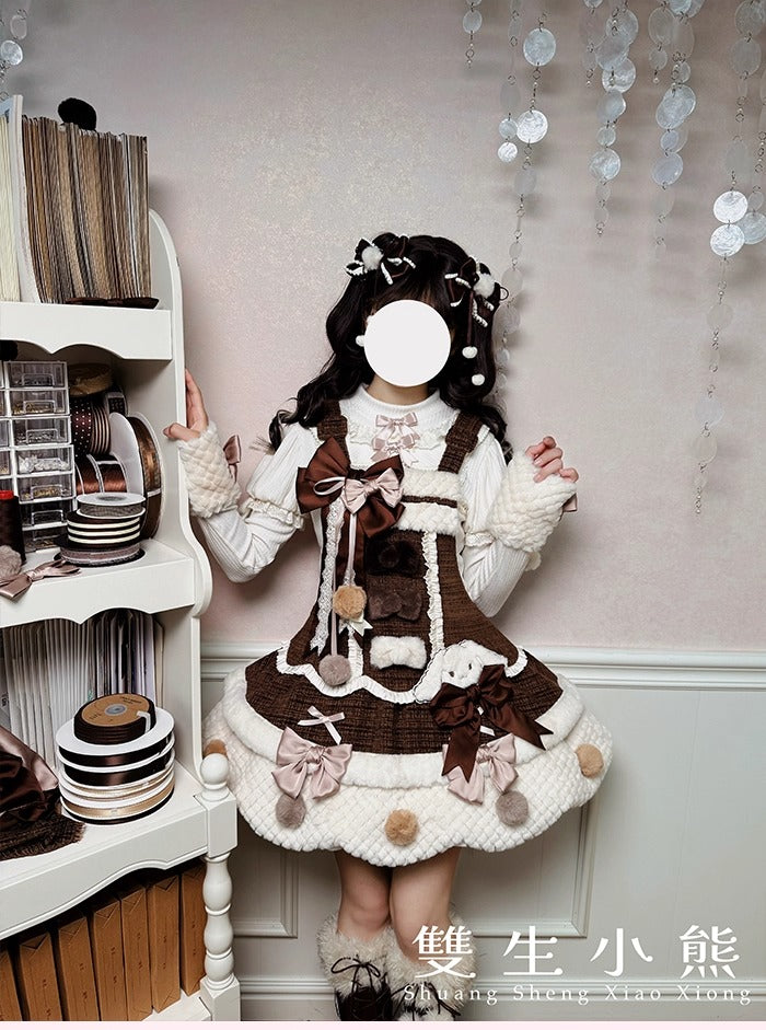 【受注予約~10/23】Frosted Sugar Rabbit ジャンパースカート・サロペット【双生小熊】
