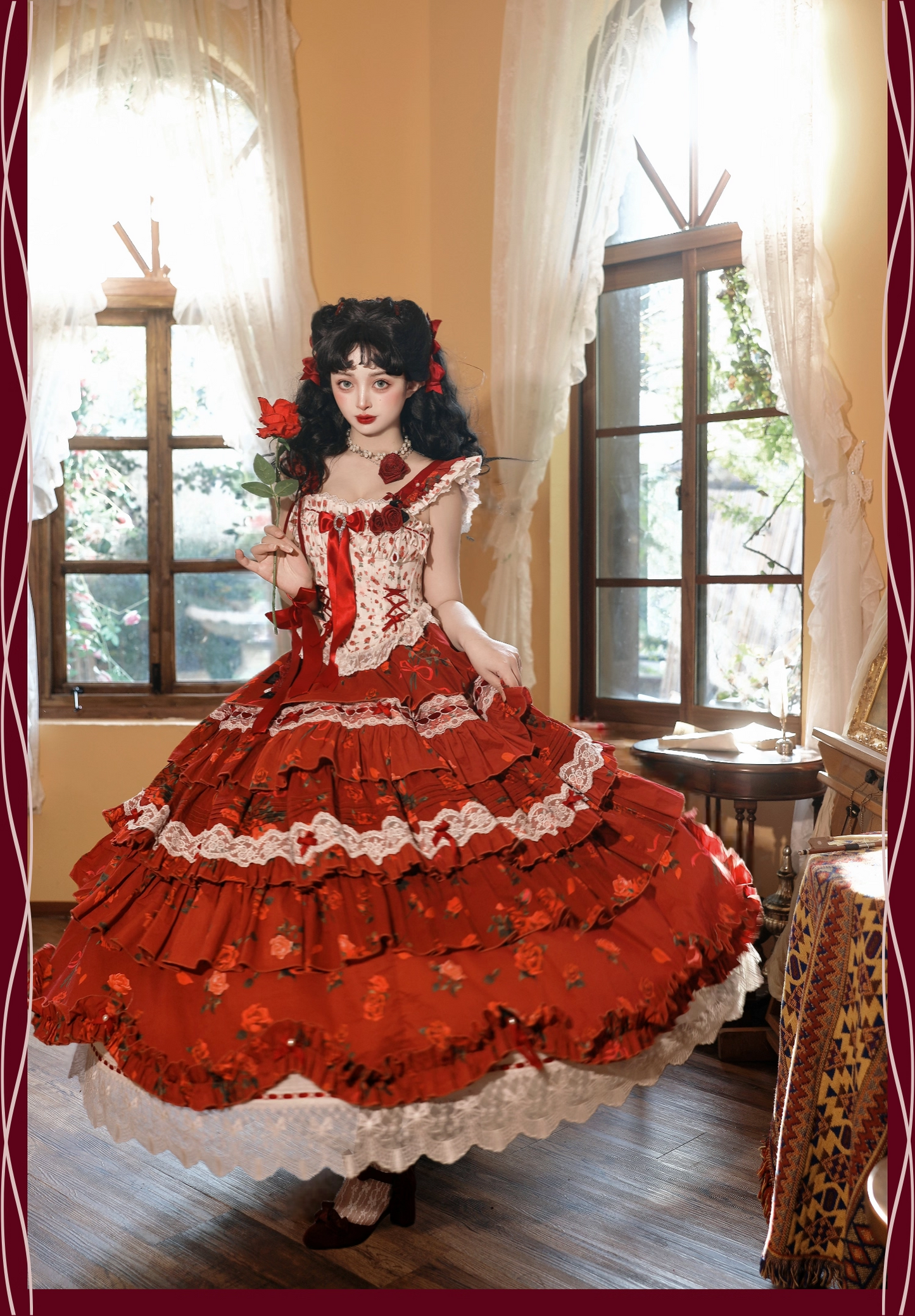 【受注予約~2/18】Little Rose ワンピース【signorina】