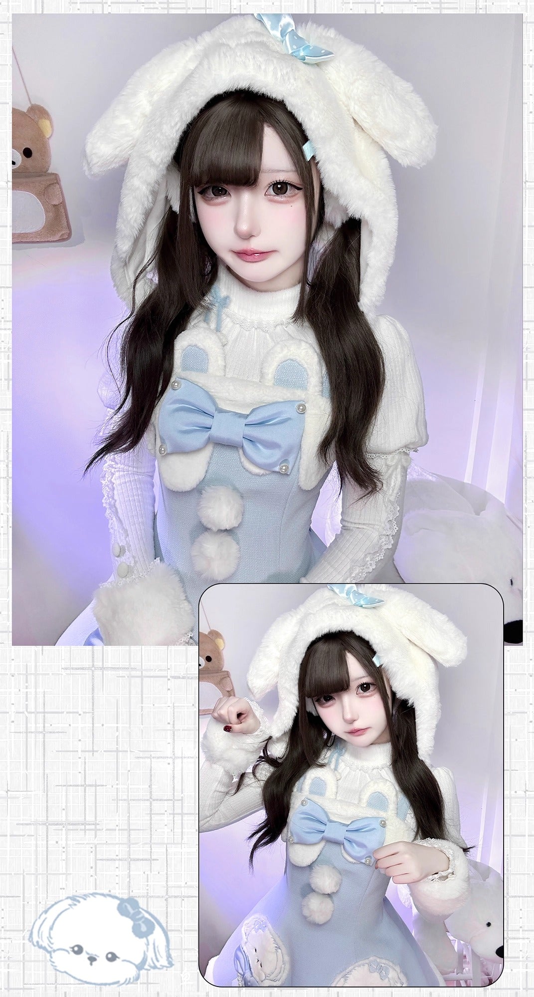 【受注予約~10/20】Champs Messenger ジャンパースカート・インナートップス【LizBird】