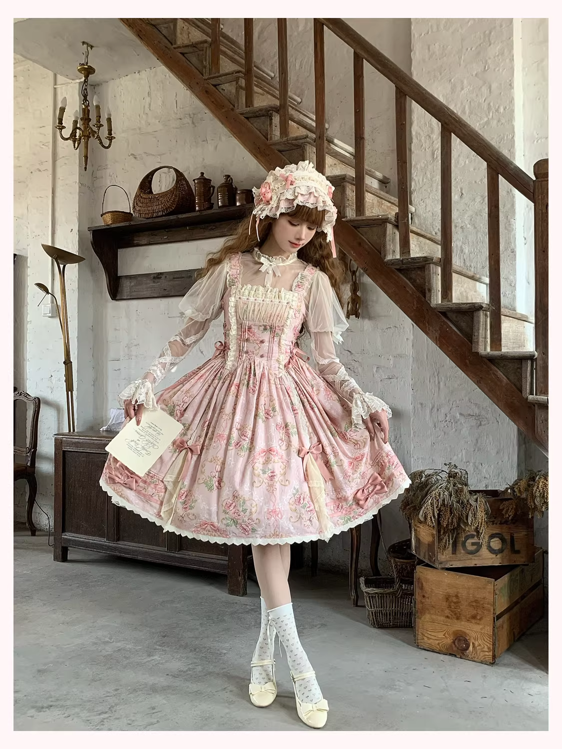 Antique Rose ジャンパースカート・ブラウス【Vivian】