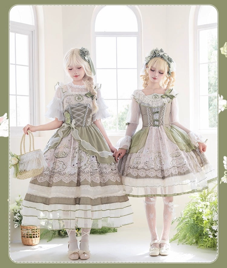 Tea Cup Rabbit ジャンパースカートセット【Melonshow】