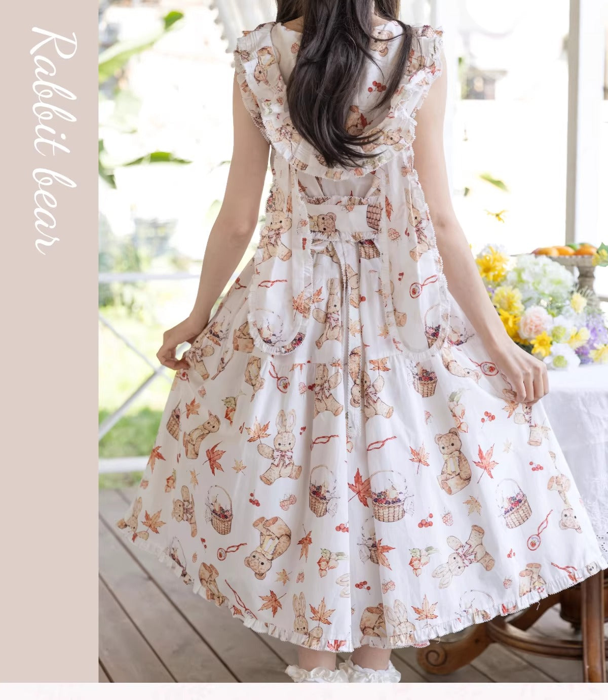 【受注予約~3/30】Autumn Rabbit and Bear SP ジャンパースカート【Spring Flower Language】