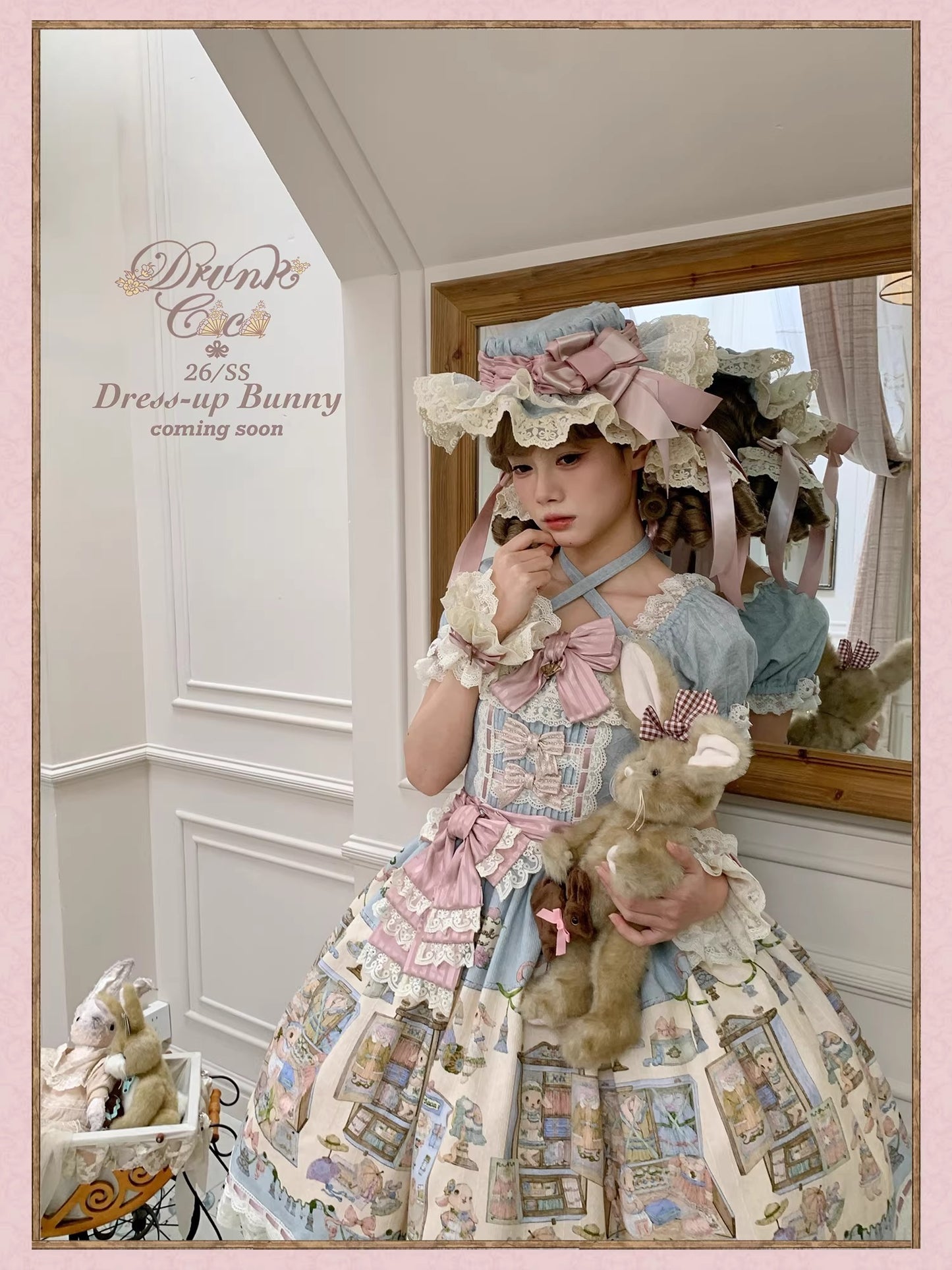 【受注予約~3/12】DressUp Bunny ワンピース【Drunk Coco】