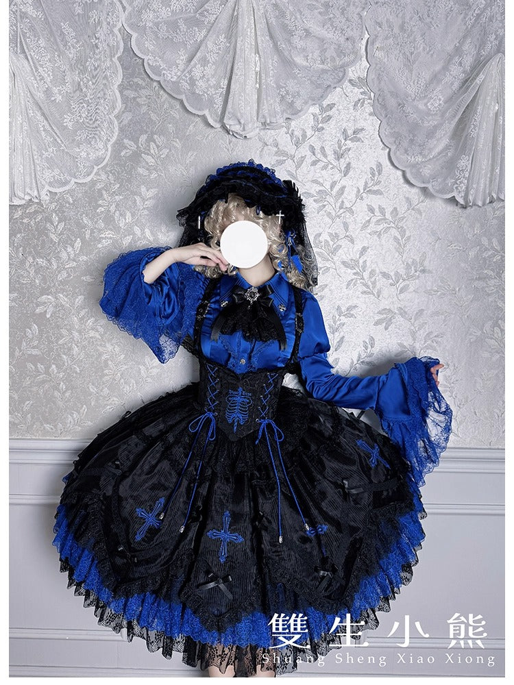 【受注予約~12/8】Black Mist Feast ジャンパースカート【双生小熊】