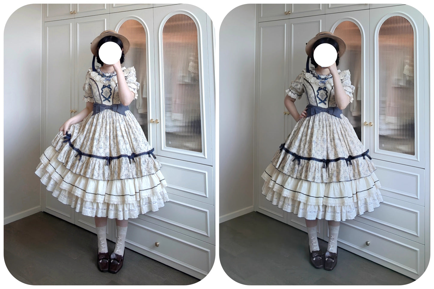 【受注予約~10/2】Grapes Financier ワンピース【Peony】