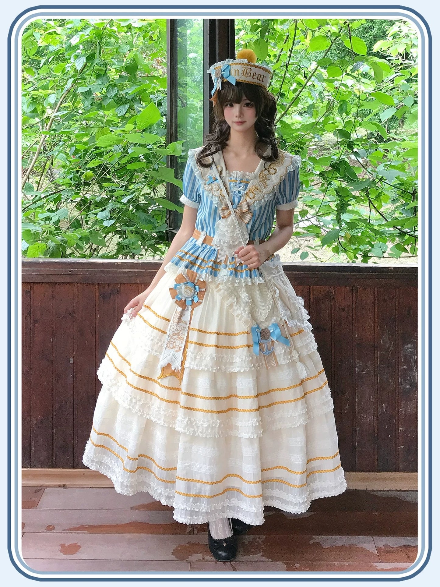 【受注予約~6/28】Antique Sailor Bear トップス・スカート・フルセット【双生小熊】