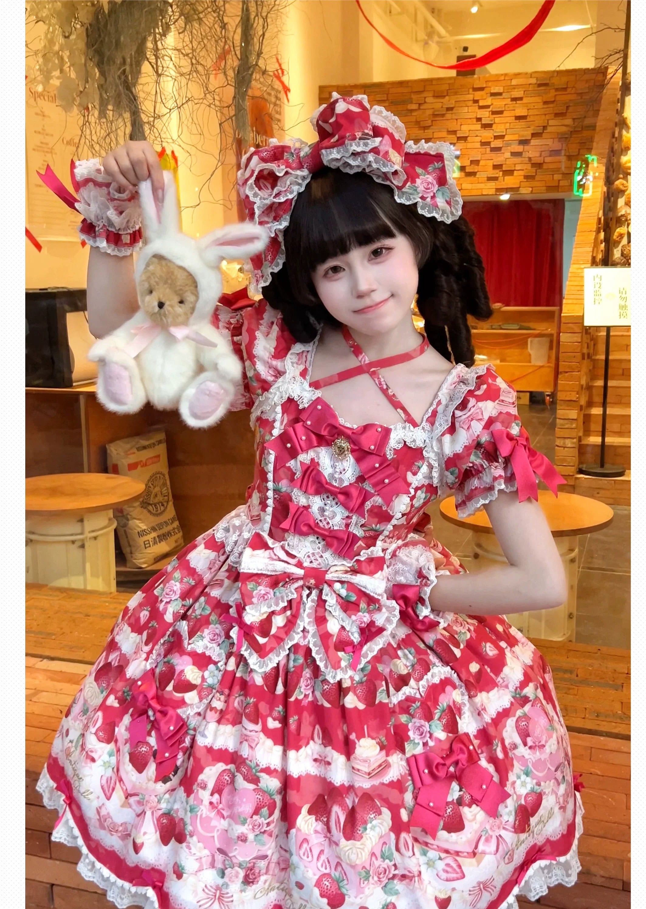 Strawberry Birthday Cake ワンピース・フルセット(半袖ver.)【Antique