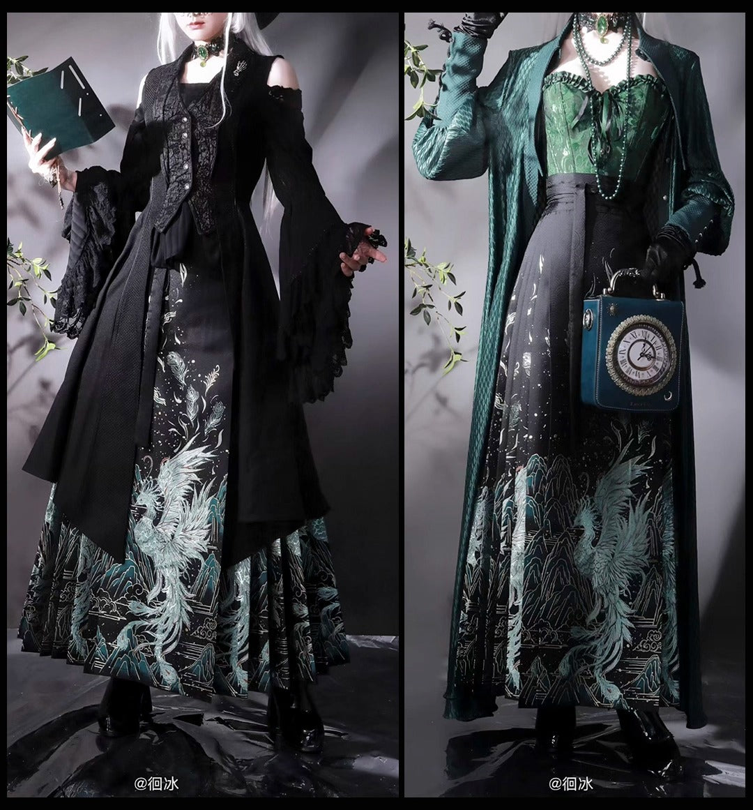 【受注予約~10/16】Twin Dragon ロングブラウス【麋鹿】