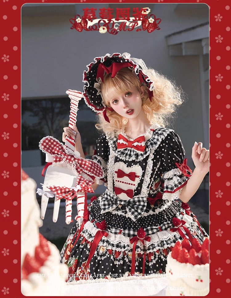 【受注予約~11/18】Strawberry Cake Illustration ワンピース(タイプ3)【花与珍珠匣】