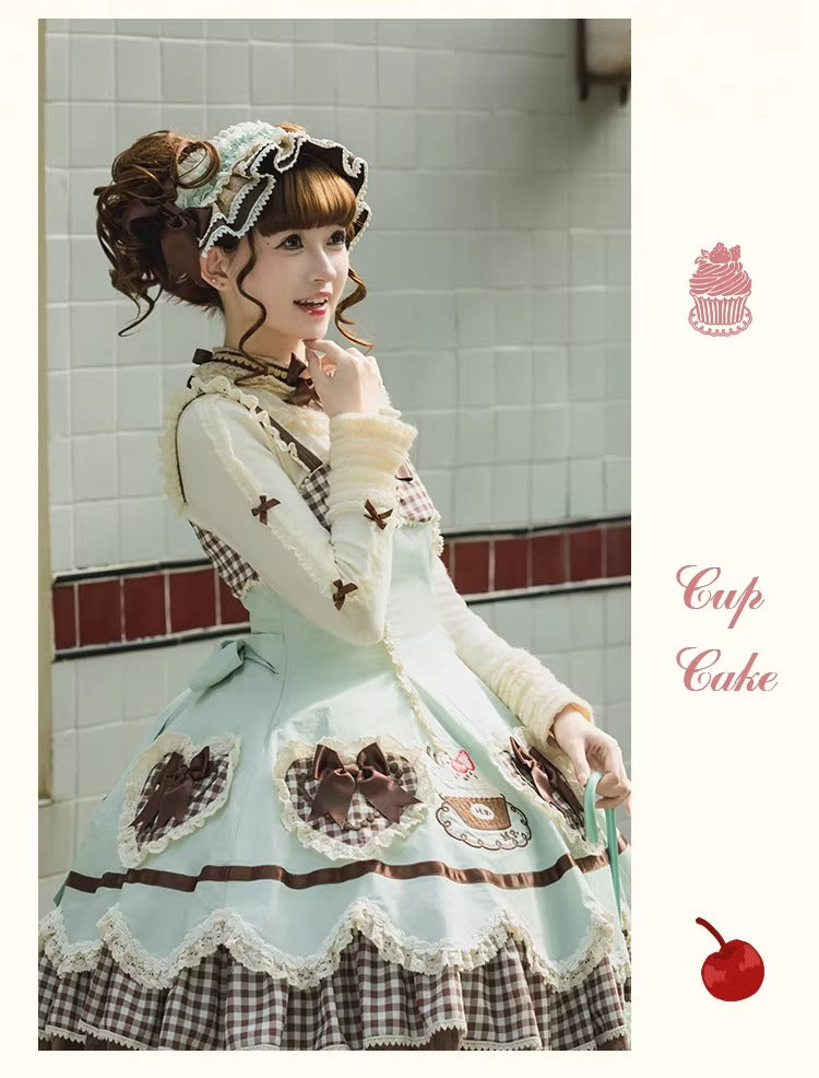 【受注予約~1/26】CupCakes ジャンパースカート【花与珍珠匣】
