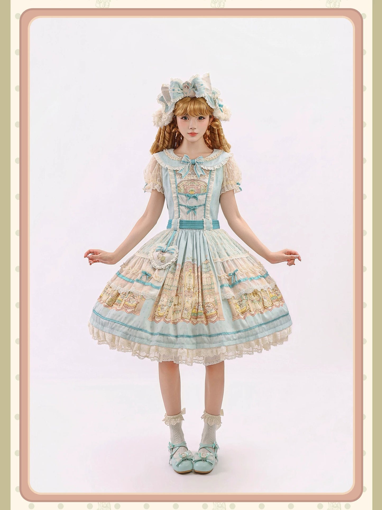 【受注予約~9/6】Fluffy Cat Castle ワンピース・ジャンパースカート【Alice Girl】