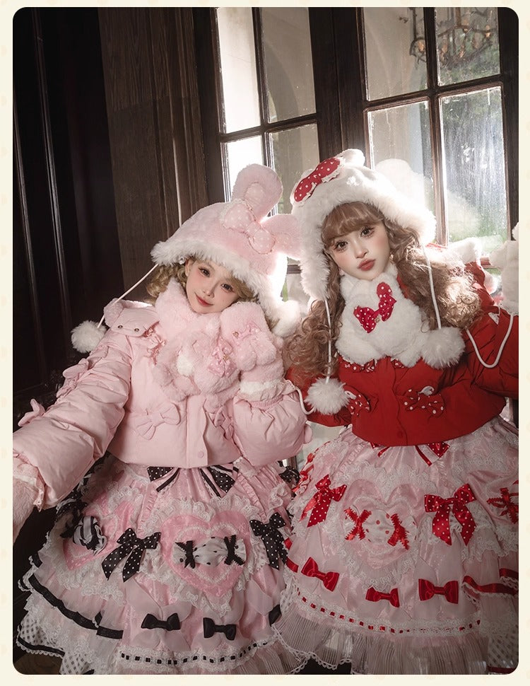 【受注予約~11/12】Winter Rabbit うさ耳ぼうし・手袋・マフラー【花与珍珠匣】