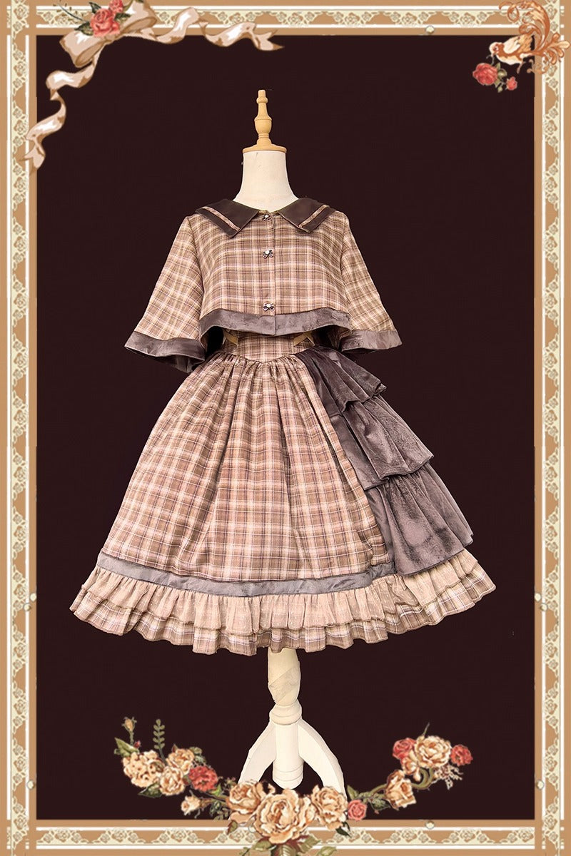 Morning Tune ケープ付きジャンパースカート【Infanta】