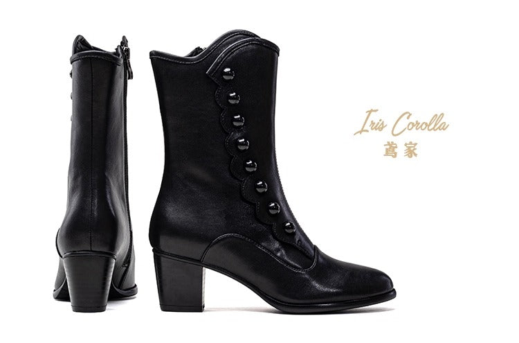 【受注予約~9/17】Victory ボタンブーツ(ミドル)【Iris Corolla】
