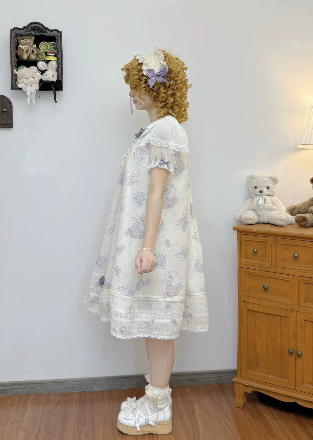 【受注予約~7/23】Little White Goose with Flowers ワンピース(タイプ2)【Miss Cube】