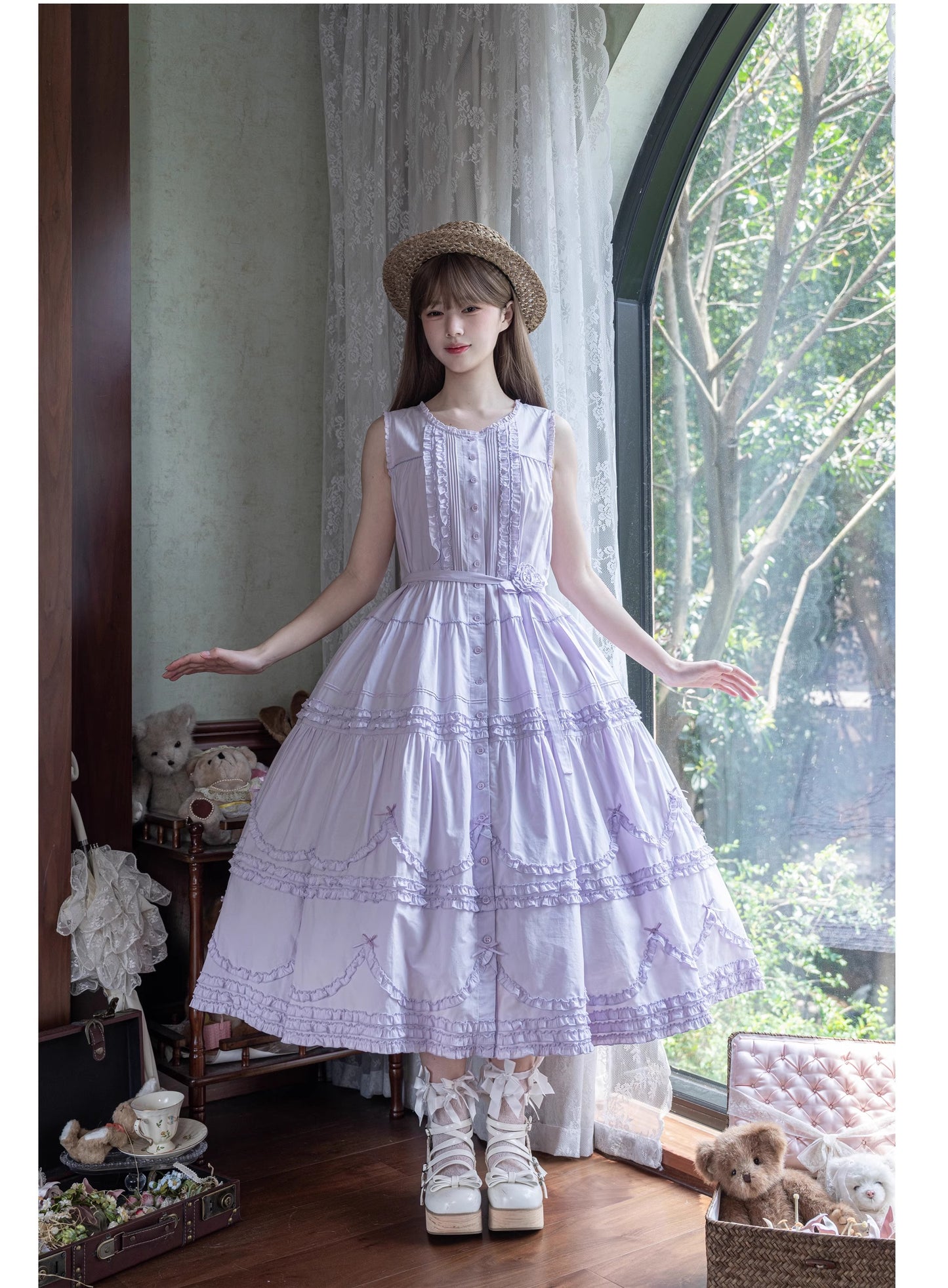 [Vorbestellungen bis 24. September] Warm Sun Palette Jumper Skirt (Typ 2) Lange Länge [Warm Sun Western Clothing]