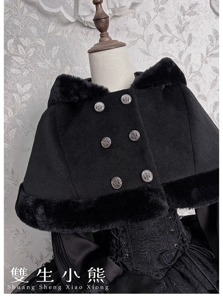 【受注予約~12/8】Black Mist Feast ブラウス・ケープ【双生小熊】