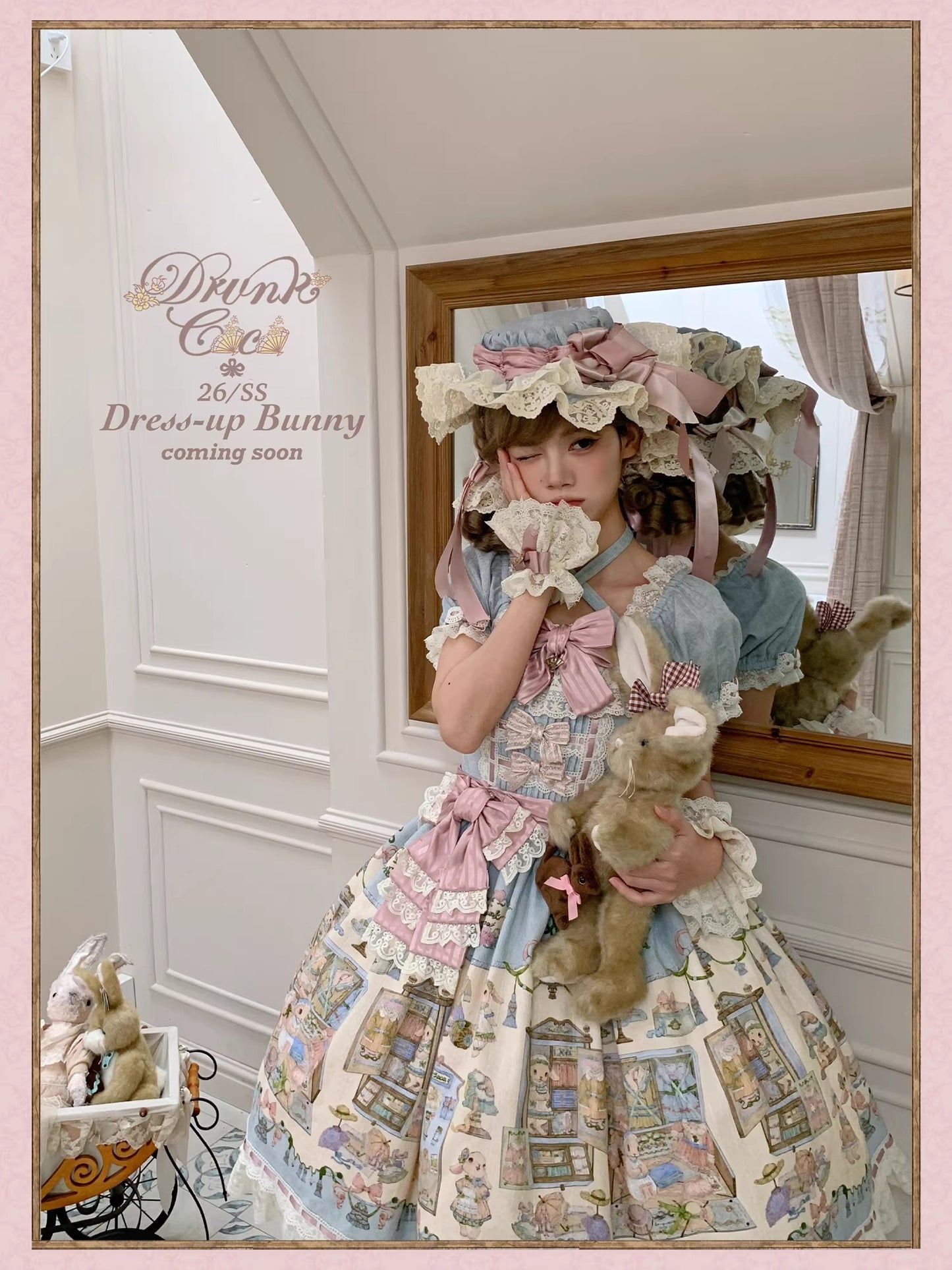 【受注予約~3/12】DressUp Bunny ワンピース【Drunk Coco】