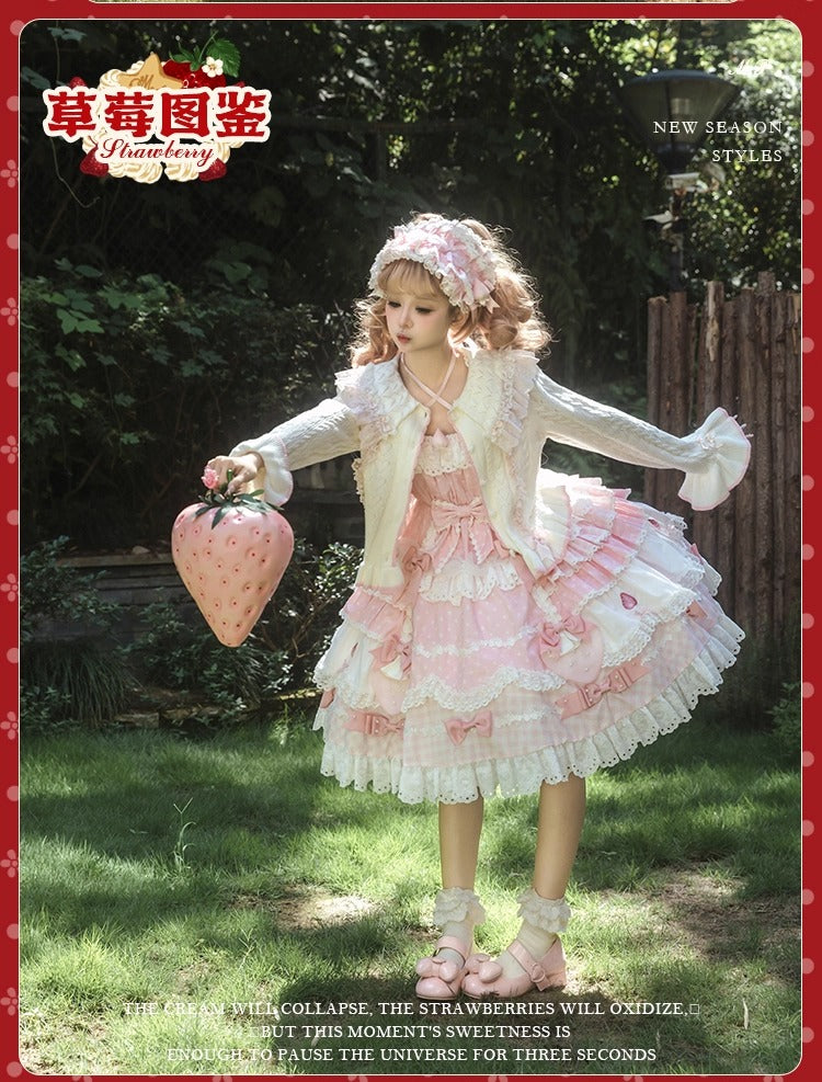 【受注予約~11/18】Strawberry Cake Illustration ジャンパースカート(タイプ1)【花与珍珠匣】