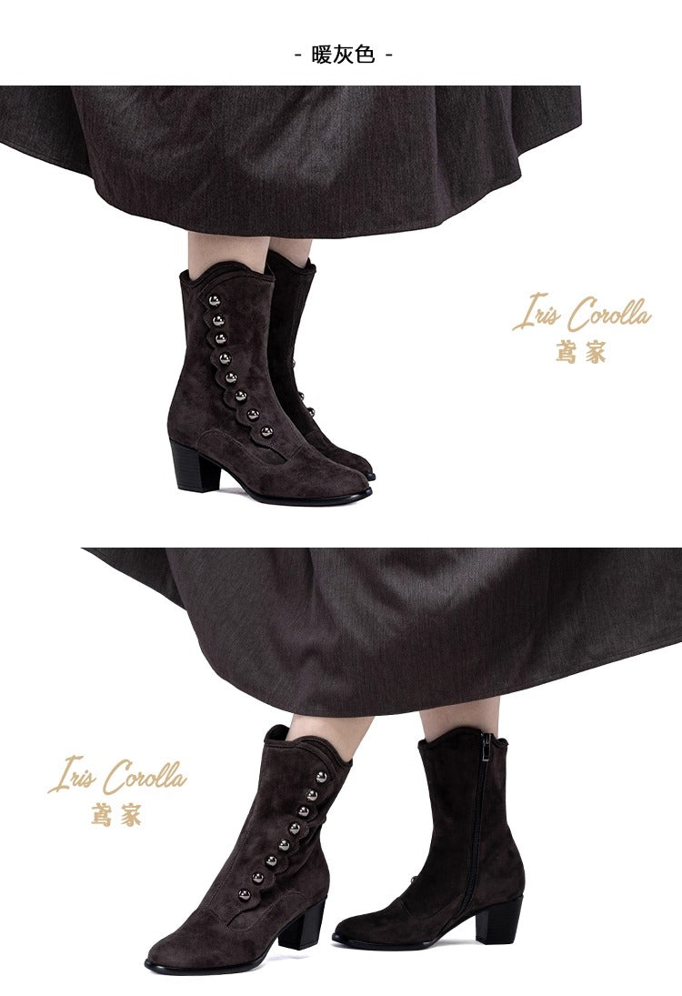 【受注予約~9/17】Victory ボタンブーツ(ミドル)【Iris Corolla】