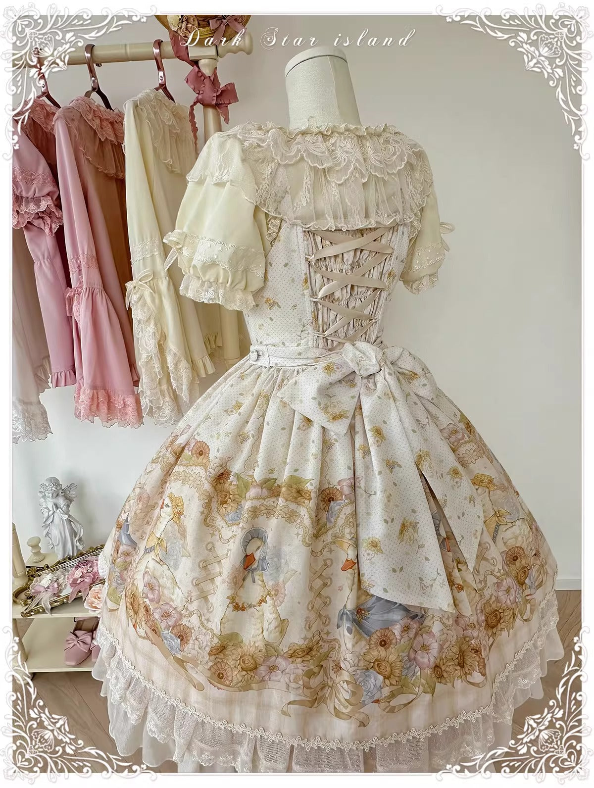 【受注予約~2/22】Flower Clock ブラウス【Dark Star Island】