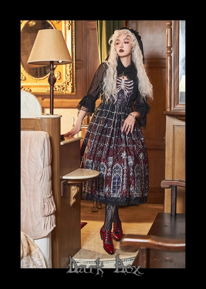 【受注予約~11/10】Ossuary ジャンパースカート【Dark Box】