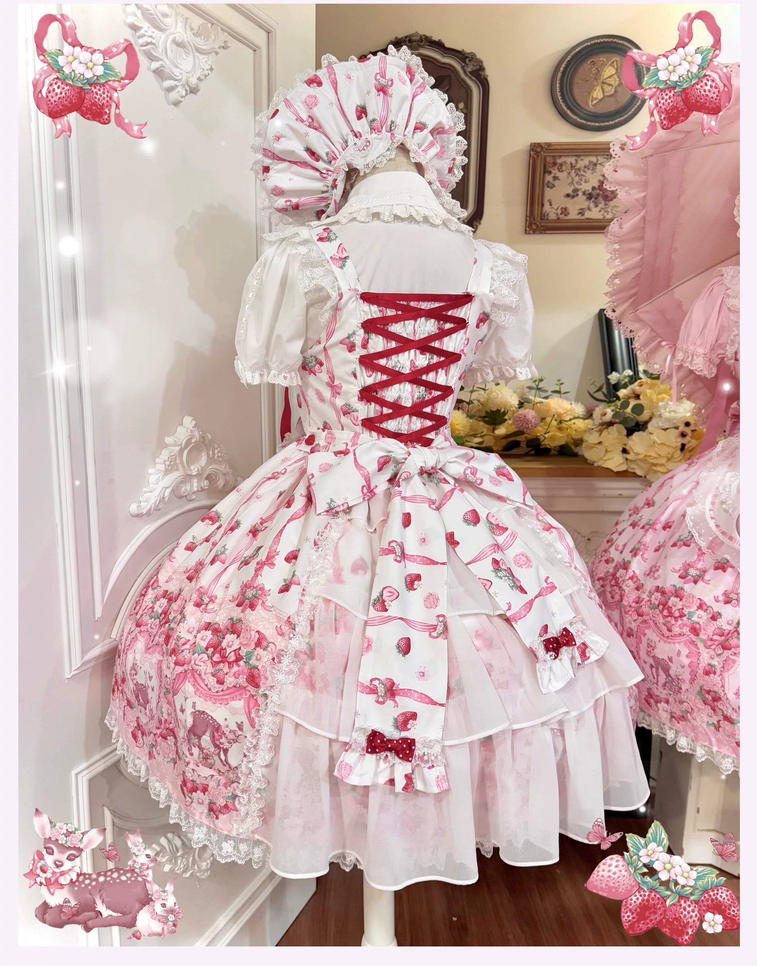 Fawn Strawberry Garden ジャンパースカート【TaTaTa Lolita】 – Epetice